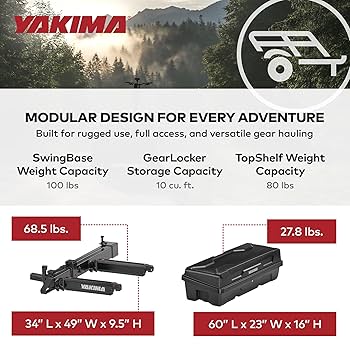 テラス2ボックス&ロケット2Box Amazon.com: Yakima Swing Rack 2 Inch Hitch Cargo System, EXO